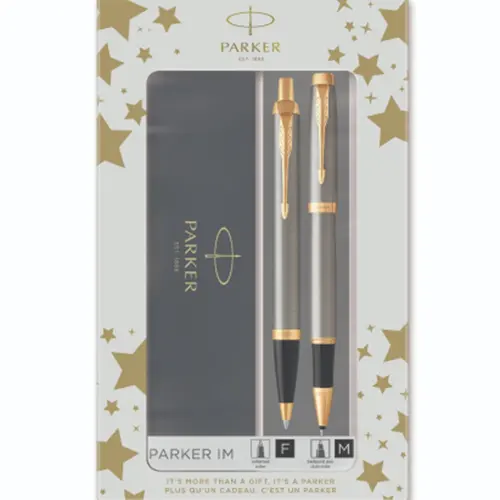 Комплект Parker IM Brushed Metal GT, Химикалка и ролер